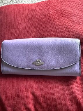 Coach large wallet/clutch , lavender , great condition!